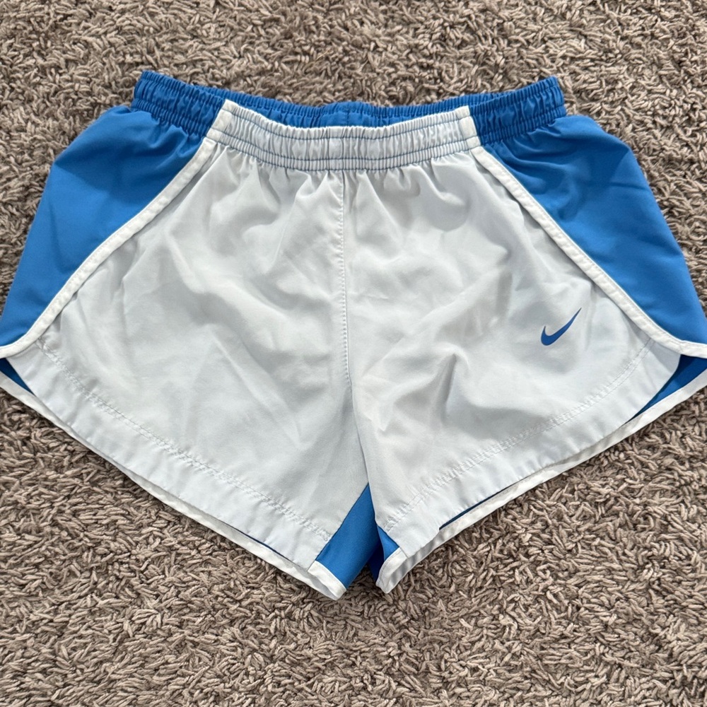 Nike Youth Athletic Shorts in Blue and White